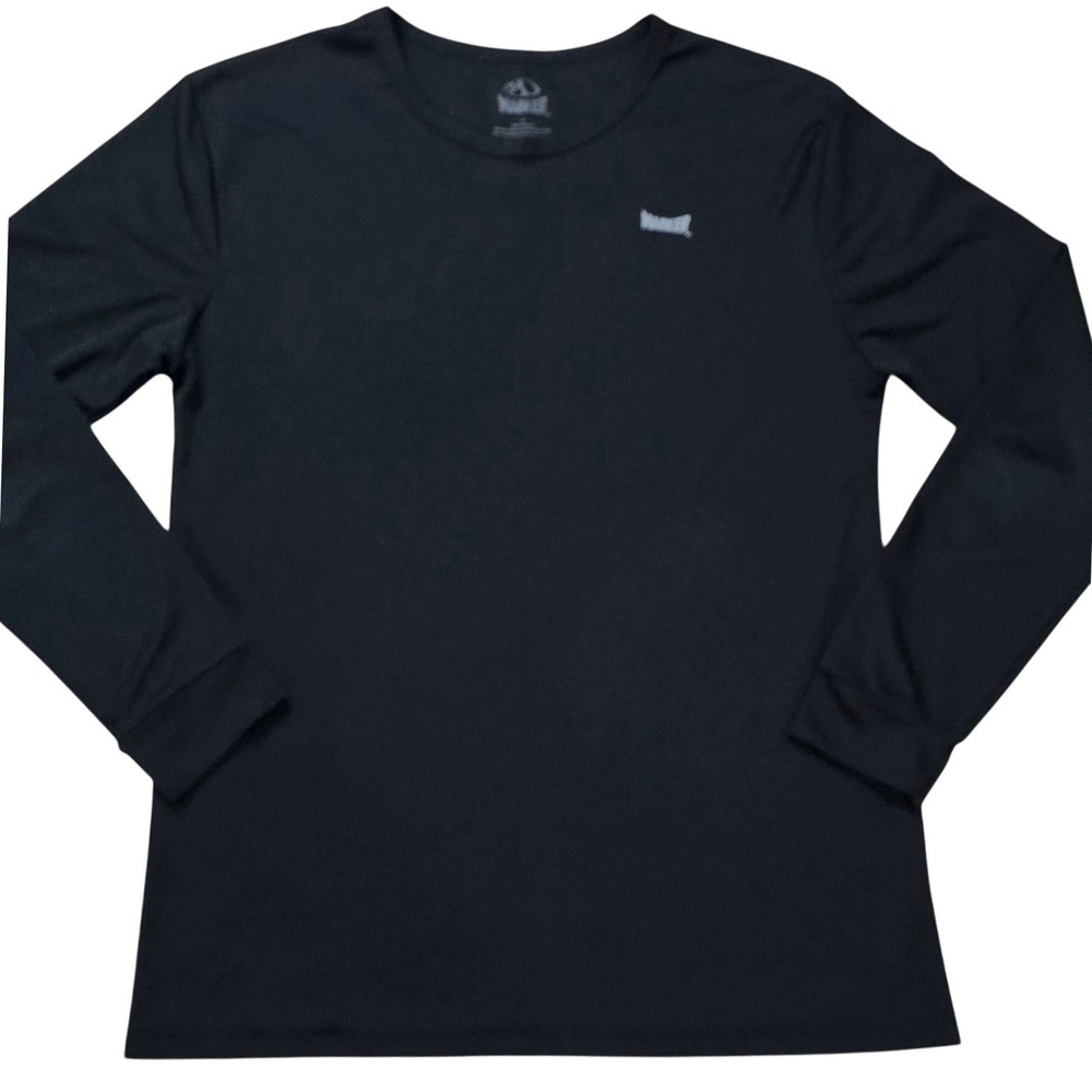 Marker Performance Men's Size Medium Long Sleeve Athletic Shirt Black